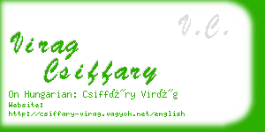 virag csiffary business card